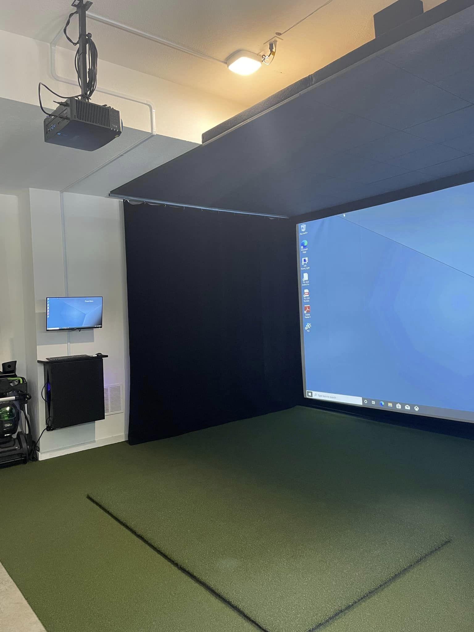 Midwest Golf Innovations - Garage Build - Golf Simulator - Turf