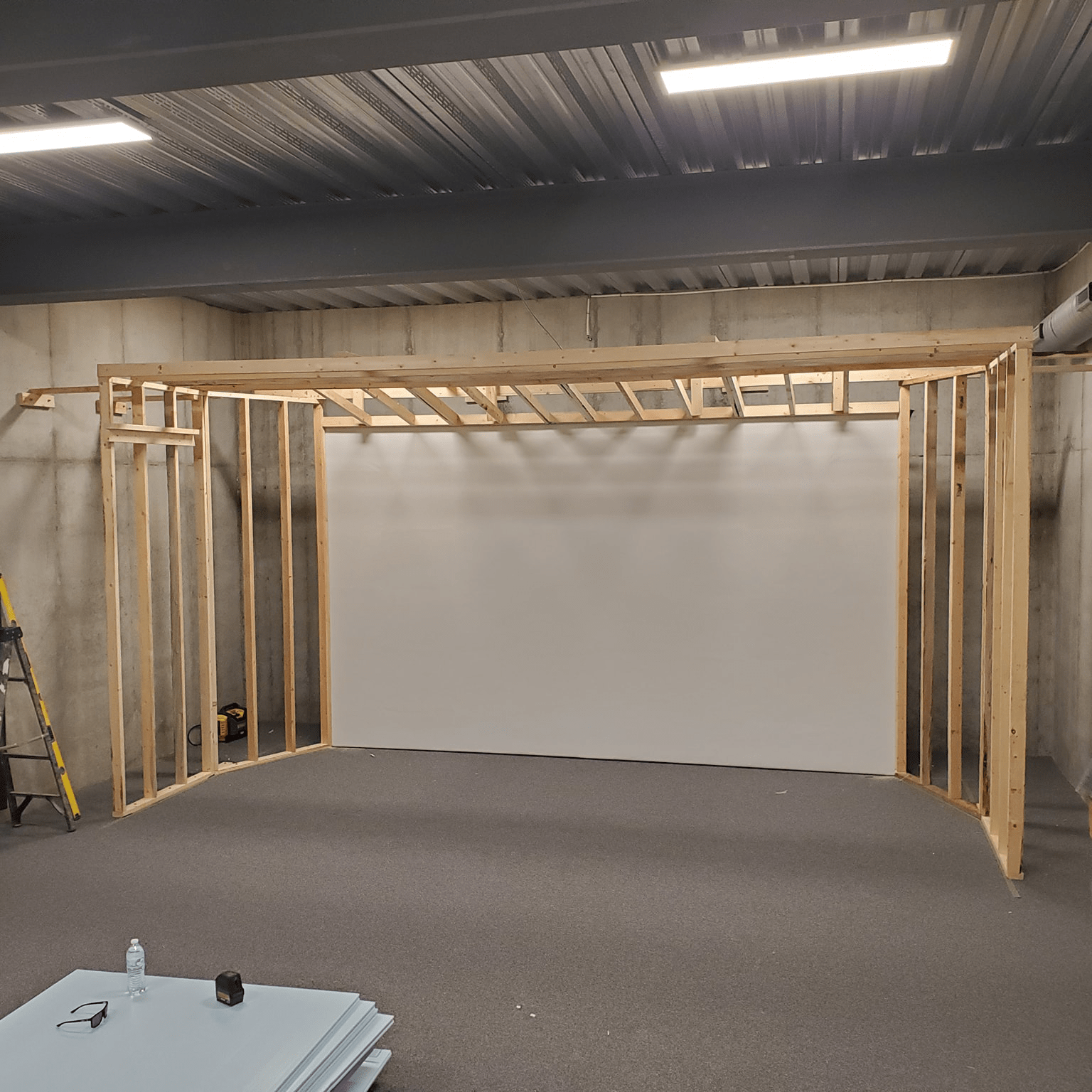 Foresight Sports GC Hawk Custom Golf Simulator Build In Progress - Framed Enclosure - Midwest Golf Innovations