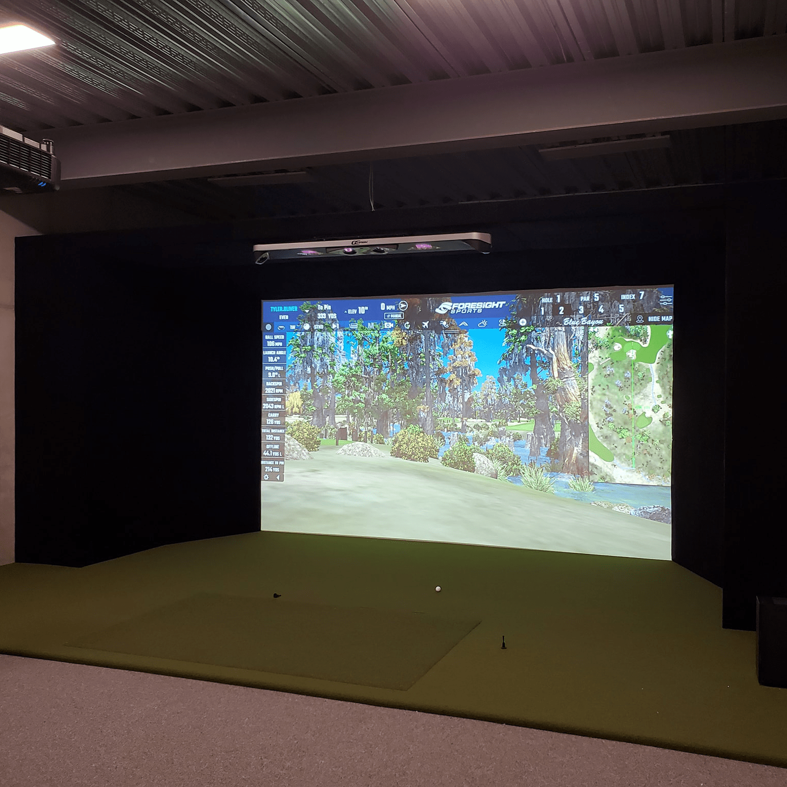Foresight Sports GC Hawk Custom Golf Simulator Build - Midwest Golf Innovations